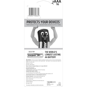 Energizer Max AAA Alkaline Batteries 16 pack