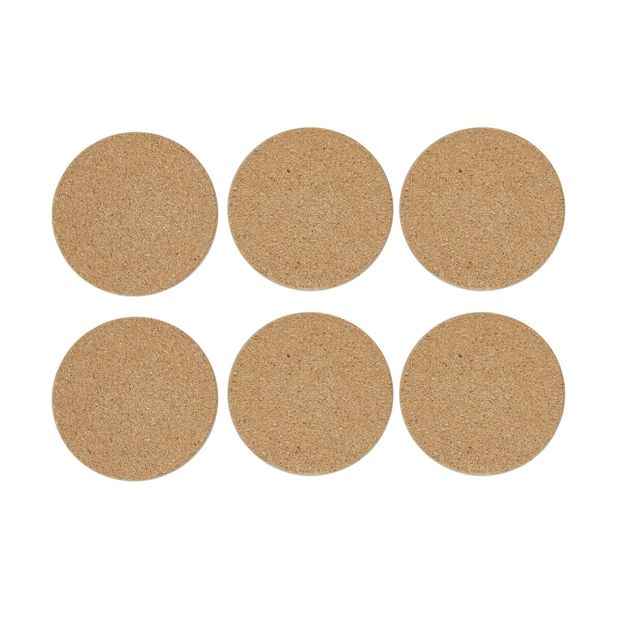 Cork Look Coasters, Set of 6 - Anko