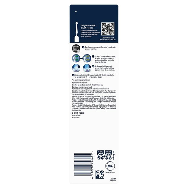 Oral-B Precision Clean Brush Heads - 3 Pack