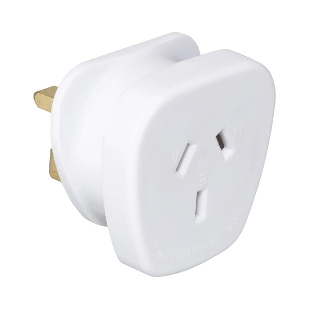 Adaptor, AU/NZ Plug to UK Socket, Triple Flat Pins - Anko