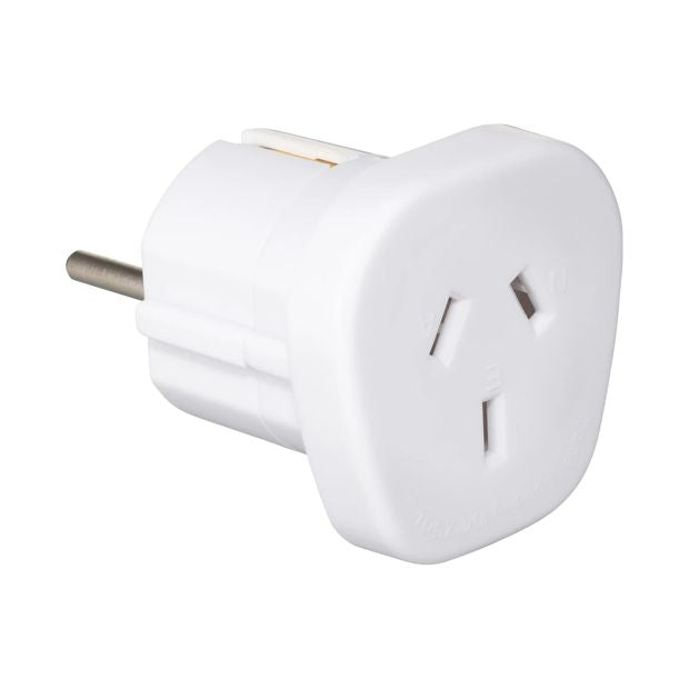 Adaptor, AU/NZ Plug to EU Socket, Double Round Pins - Anko