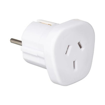 Adaptor, AU/NZ Plug to EU Socket, Double Round Pins - Anko