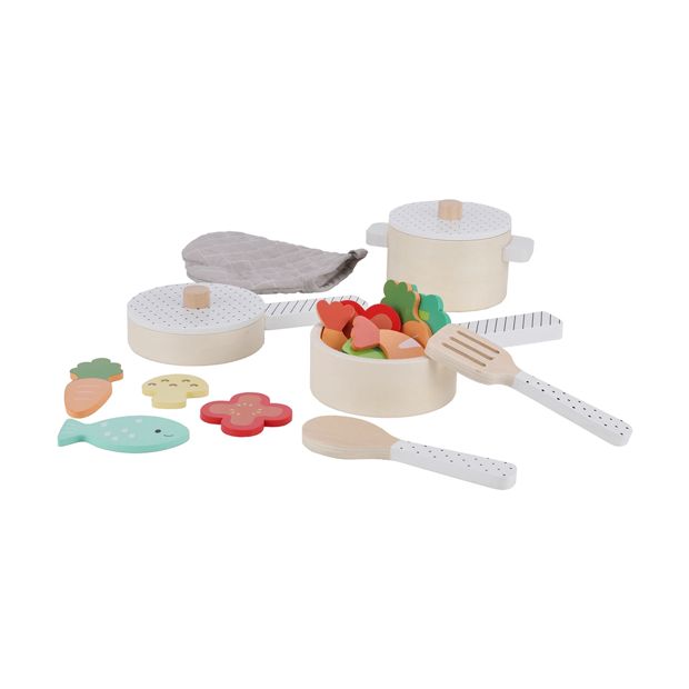 Wooden Pots And Pans Set - Anko