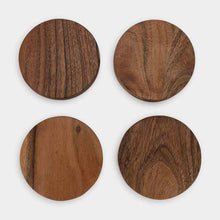 Acacia Wood Coasters, 4 Pack - Anko
