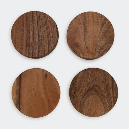 Acacia Wood Coasters, 4 Pack - Anko
