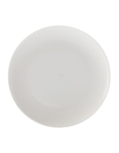 White Basics Diamonds Dinner Set 16 Piece in White