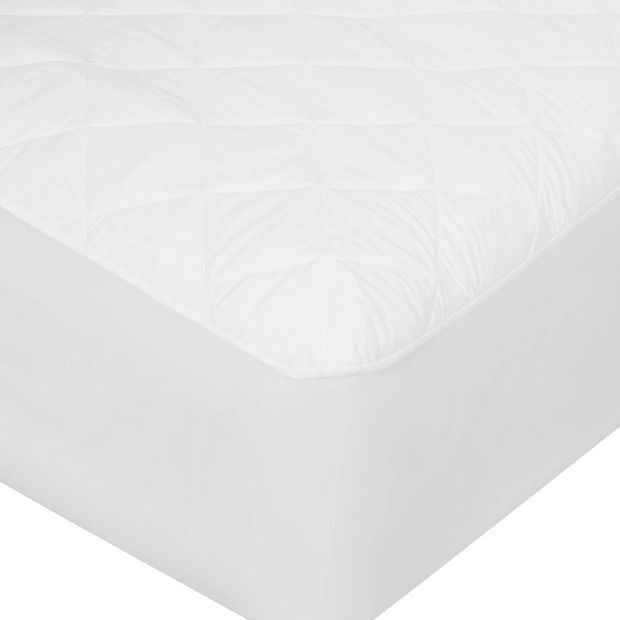 Cotton Top Fitted Mattress Protector, King Single Bed - Anko