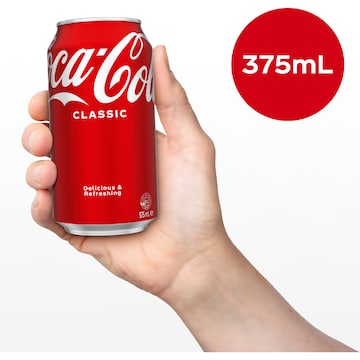 Coca-Cola Classic  Soft Drink Multipack Cans 375mL x 24 pack