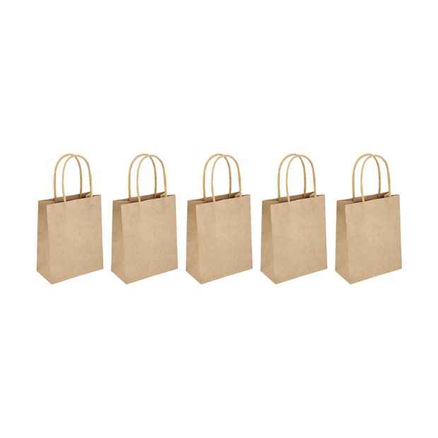 Kraft Loot Bags, 5 Pack - Anko