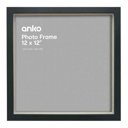 Photo Frame, 12" x 12", Black - Anko