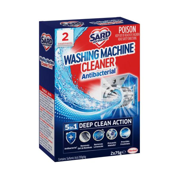 SARD WASHING MACHINE CLEANER ANTIBACTERIAL 5 IN 1 2X75G
