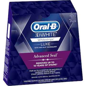 Oral-B 3D White Luxe Advance Seal Teeth Whitening Whitestrips 14 pack