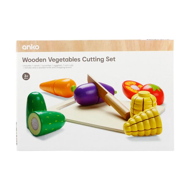 Wooden Vegetables Cutting Set - Anko