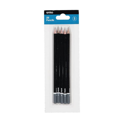 2B Pencils, 5 Pack - Anko