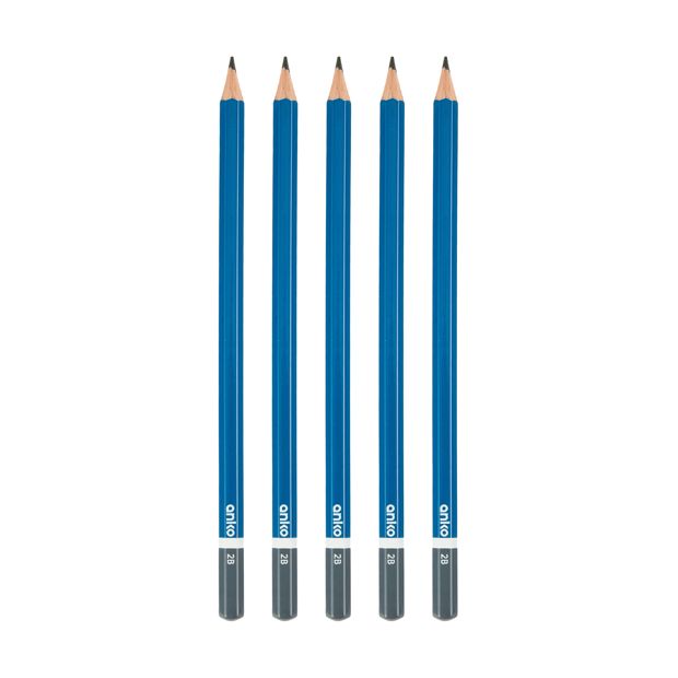 2B Pencils, 5 Pack - Anko
