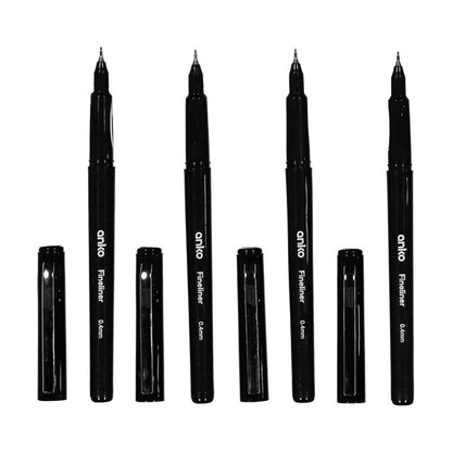 Fineliner Pens, 4 Pack - Anko