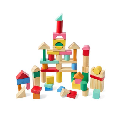 Wooden Blocks with Shape Sorting Lid - Anko