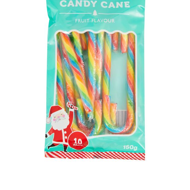 10 Pack Fruit Flavour Candy Cane 150g