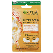 Garnier SkinActive Hydra Bomb Eye Sheet Mask 6g - Orange Juice & Hyaluronic Acid