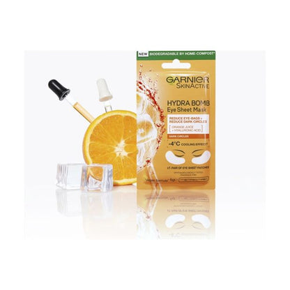 Garnier SkinActive Hydra Bomb Eye Sheet Mask 6g - Orange Juice & Hyaluronic Acid