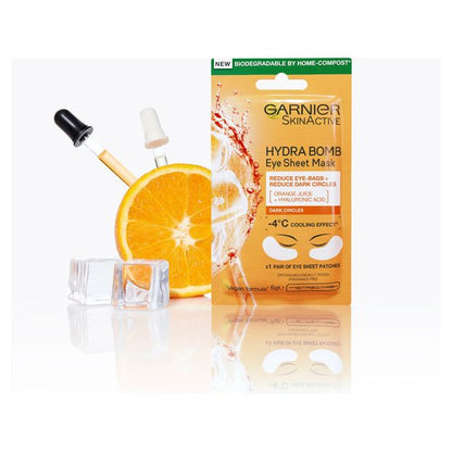 Garnier SkinActive Hydra Bomb Eye Sheet Mask 6g - Orange Juice & Hyaluronic Acid