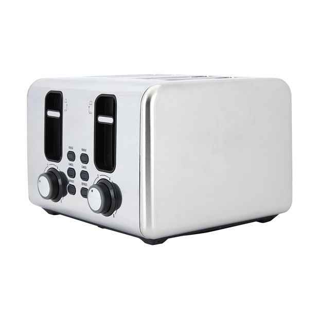 4 Slice Stainless Steel Toaster - Anko