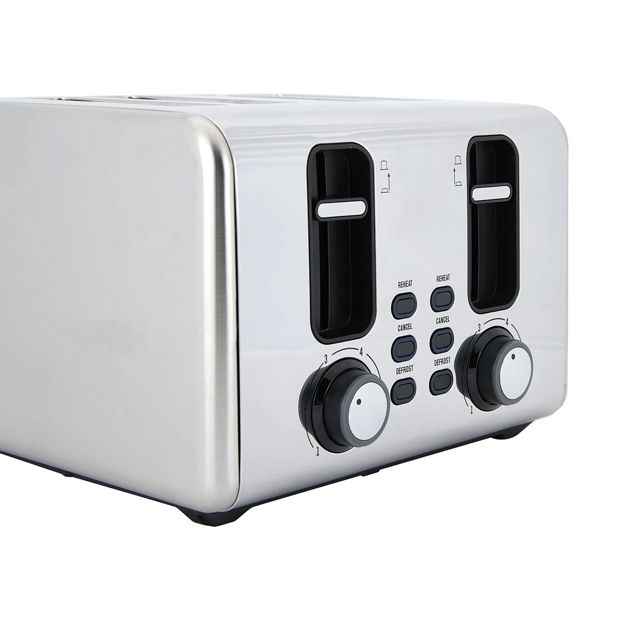 4 Slice Stainless Steel Toaster - Anko