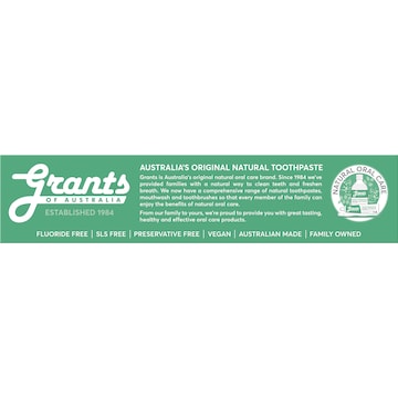 Grants Of Australia Toothpaste Mild Mint 110g