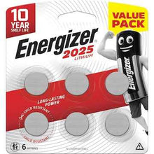 Energizer 2025 CR2025 Lithium Coin Battery 6 pack