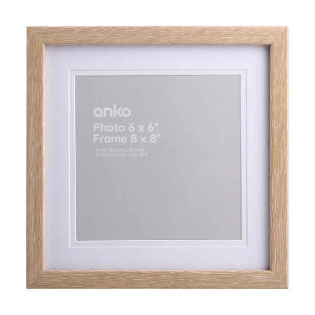 6" x 6" Photo Frame with Oak Finish