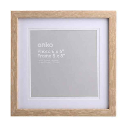 6" x 6" Photo Frame with Oak Finish