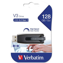 Verbatim V3 USB Drive, Black - 128GB