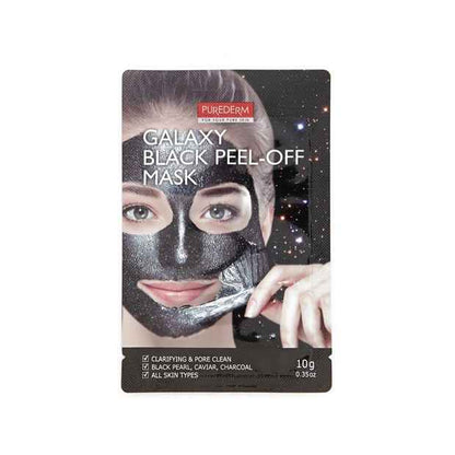 Purederm Galaxy Black Peel-Off Mask 10g - Black Pearl, Caviar & Charcoal