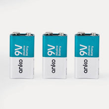 9V Alkaline Batteries, 3 Pack - Anko