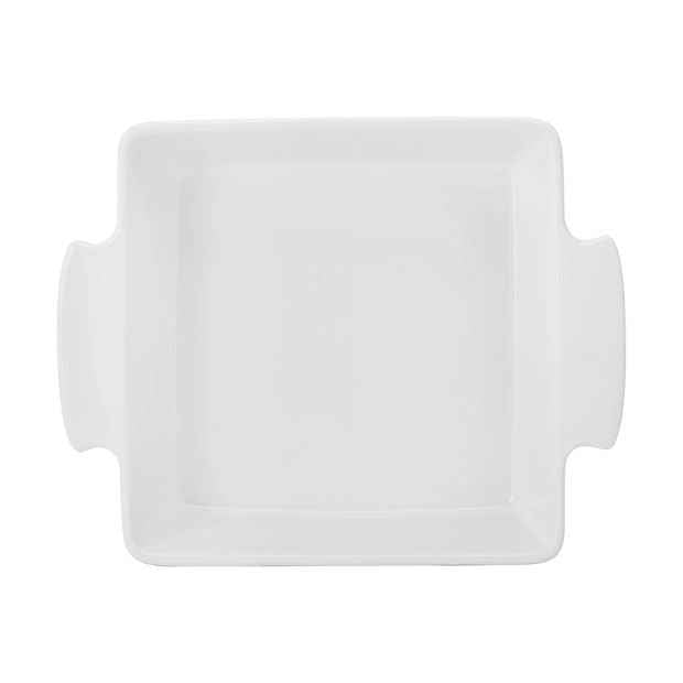 Square Stoneware Baker Tray, 31cm White
