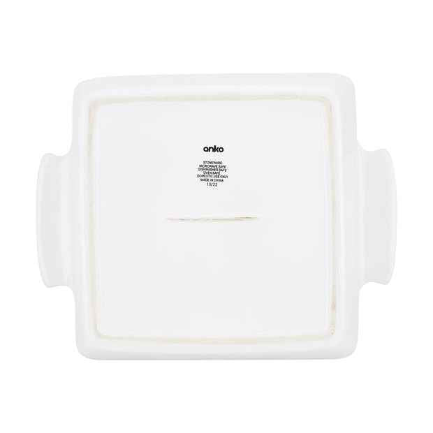 Square Stoneware Baker Tray, 31cm White