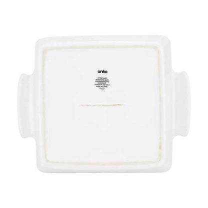 Square Stoneware Baker Tray, 31cm White