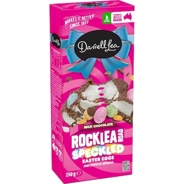 Darrell Lea Rocklea Road With Speckled Mini Chocolate Easter Eggs 250g