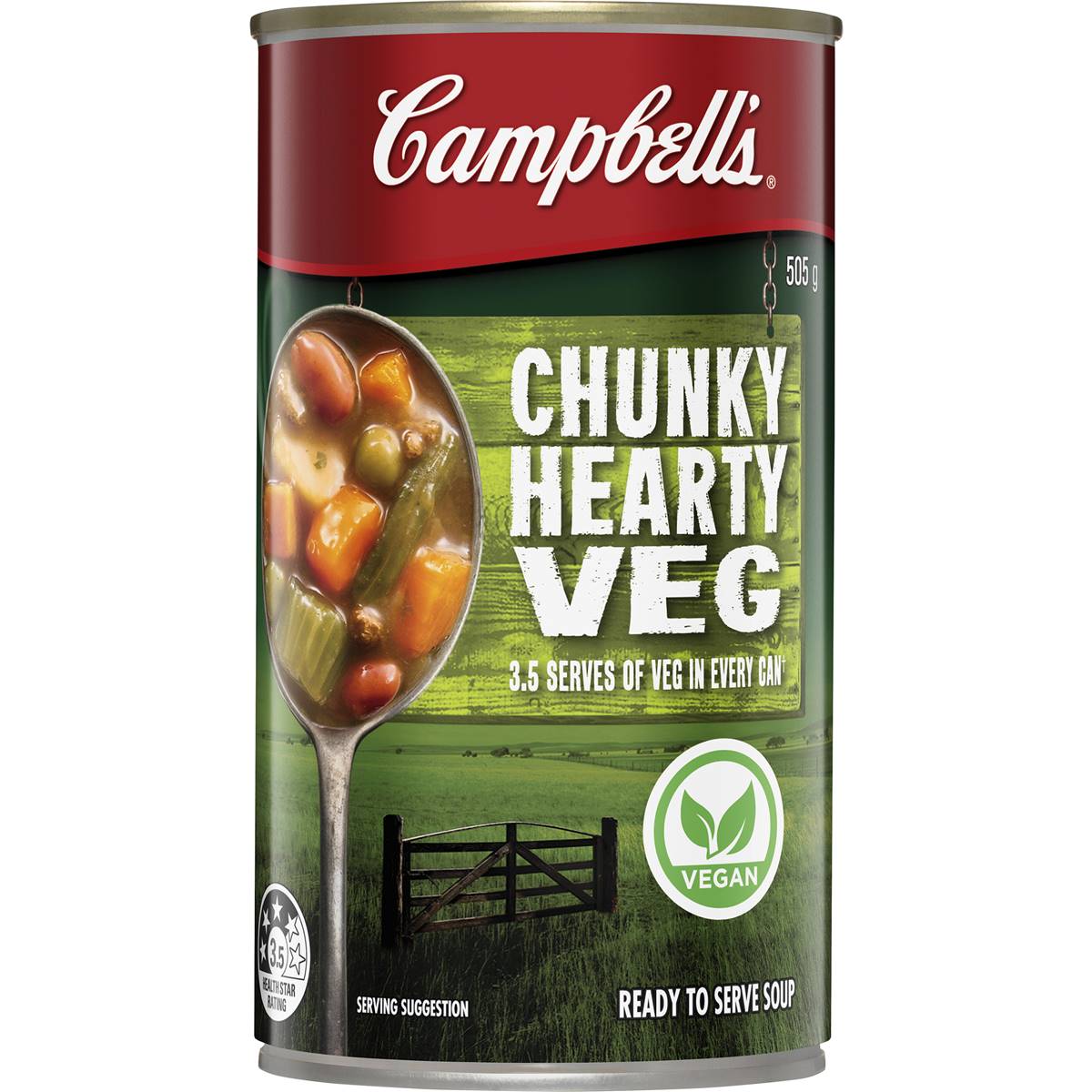 Campbell's Chunky Hearty Veg Soup 505g