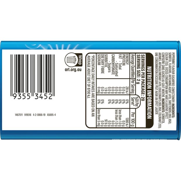 Wrigley's Eclipse Peppermint Tin -  40g