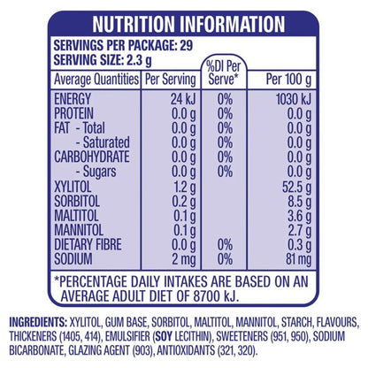 Wrigley's Extra White Peppermint Soft Chew Gum Bottle - 67g