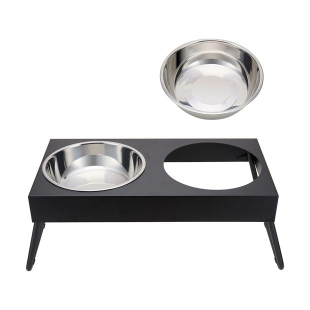 Extra Large Twin Elevated Folding Pet Bowl - Anko