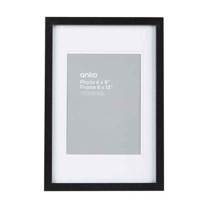 Photo Frame 6in x 8in, Black - Anko