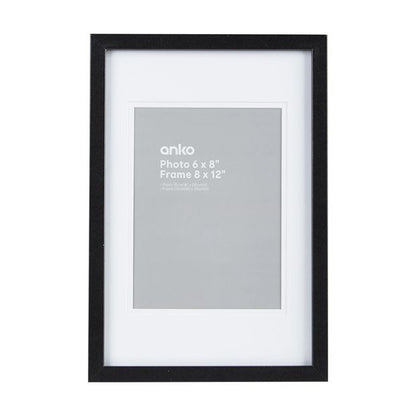 Photo Frame 6in x 8in, Black - Anko