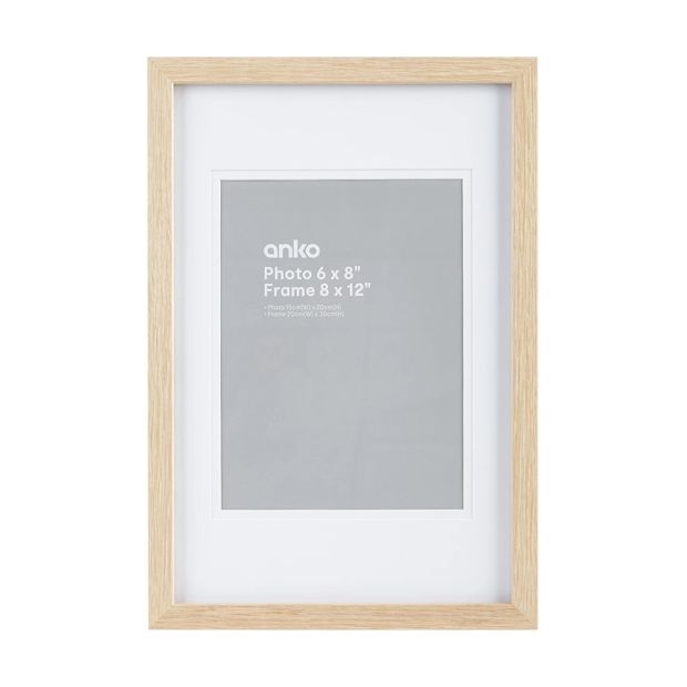 Photo Frame 6" x 8", Natural - Anko