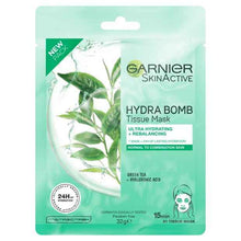Garnier SkinActive Hydra Bomb Tissue Mask 32g - Green Tea & Hyaluronic Acid