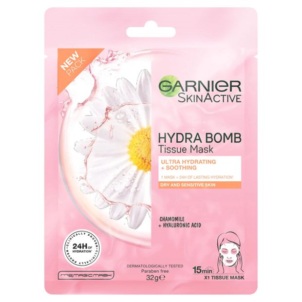 Garnier SkinActive Hydra Bomb Tissue Mask 32g - Chamomile & Hyaluronic Acid