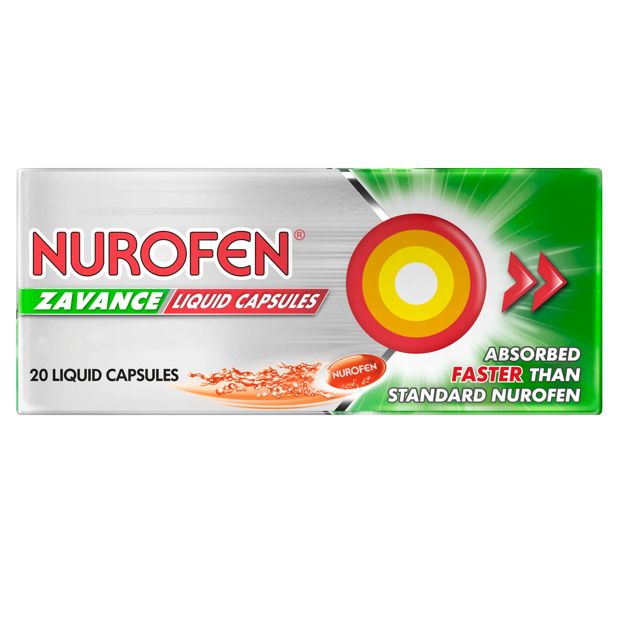 Nurofen Zavance Fast Pain Relief Liquid Capsules 200mg Ibuprofen - 20 Pack