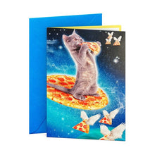 Hallmark Birthday Card - Space Cat Pizza