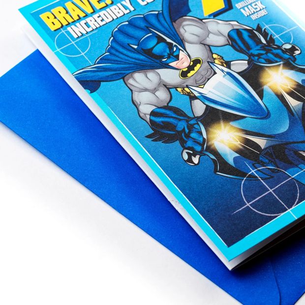 Hallmark Birthday Card for Kids - Batman with Cut-out Mask